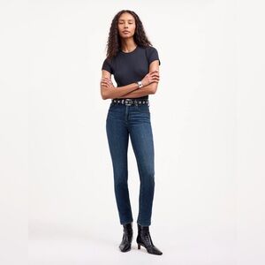 Madewell Mid-Rise Stovepipe Jeans in Deming Wash